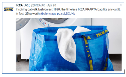 Luxury hot sale ikea bag