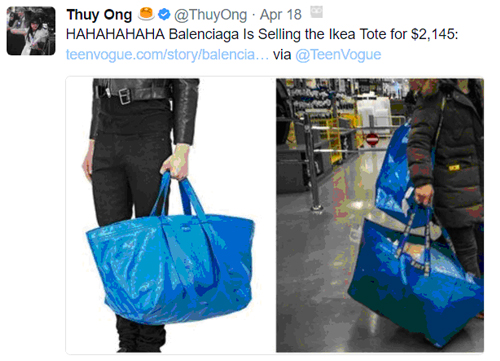 Opportunism IKEA hijacks Balenciaga s tote bag launch